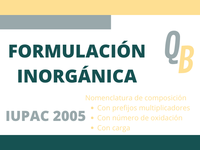 formulacion inorganica en quimica para bachiller