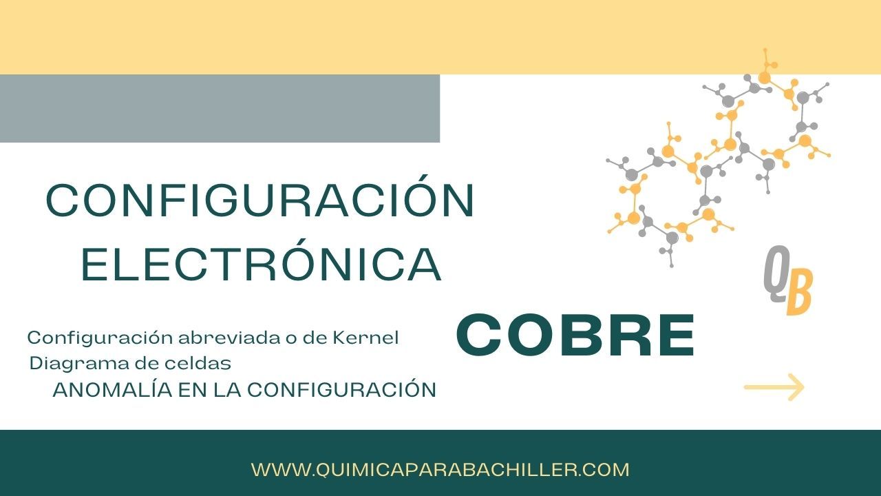 configuracion electronica del cobre