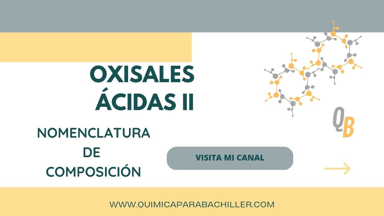 OXISALES ACIDAS II EN QUIMICA PARA BACHILLER