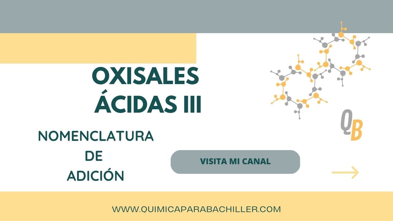 OXISALES ACIDAS III EN QUIMICA PARA BACHILLER