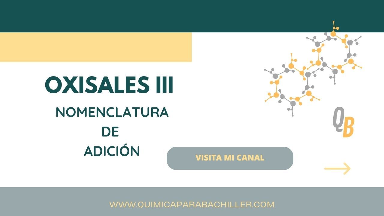 OXISALES III EN QUIMICA PARA BACHILLER