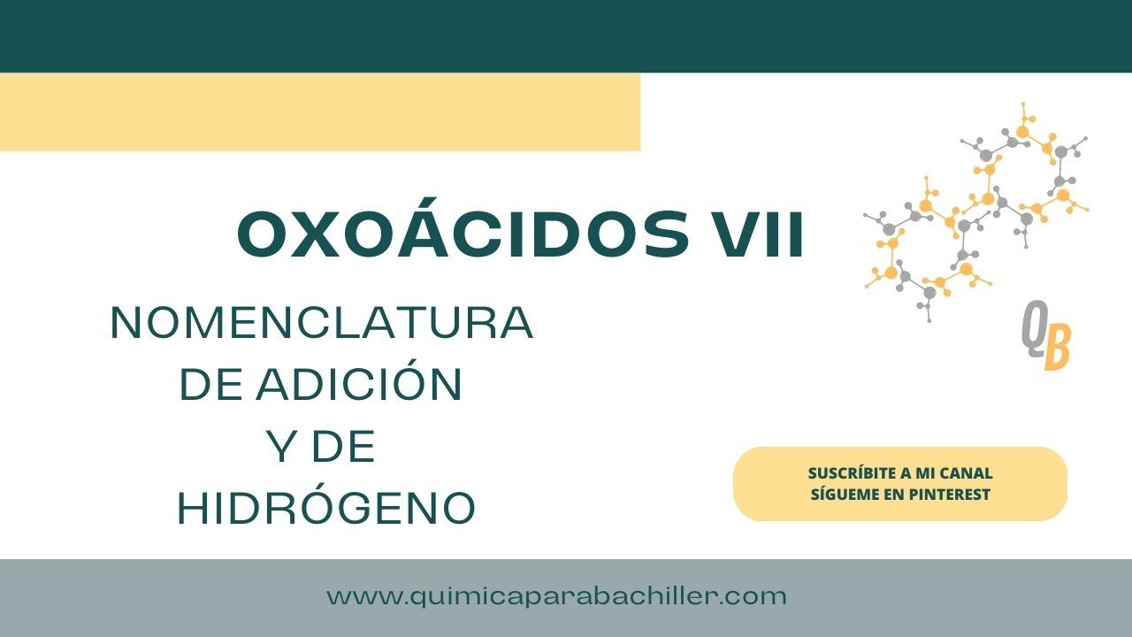 OXOACIDOS VII EN QUIMICA PARA BACHILLER