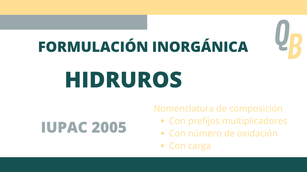 HIDRUROS QUIMICA BACHILLER