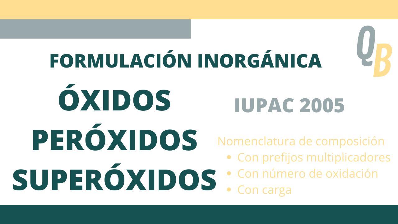 OXIDOS QUIMICA BACHILLER