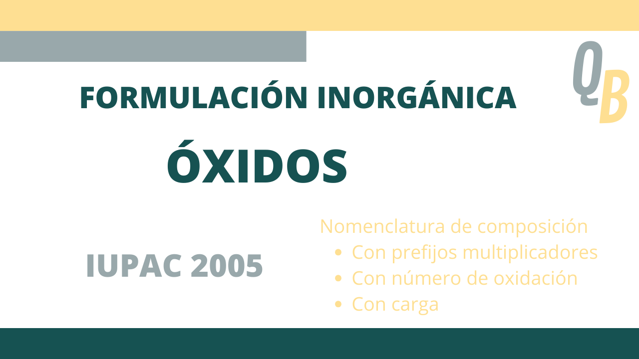 OXIDOS QUIMICA BACHILLERATO