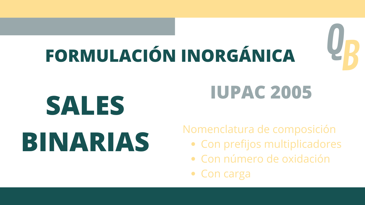 SALES BINARIAS QUIMICA BACHILLERATO